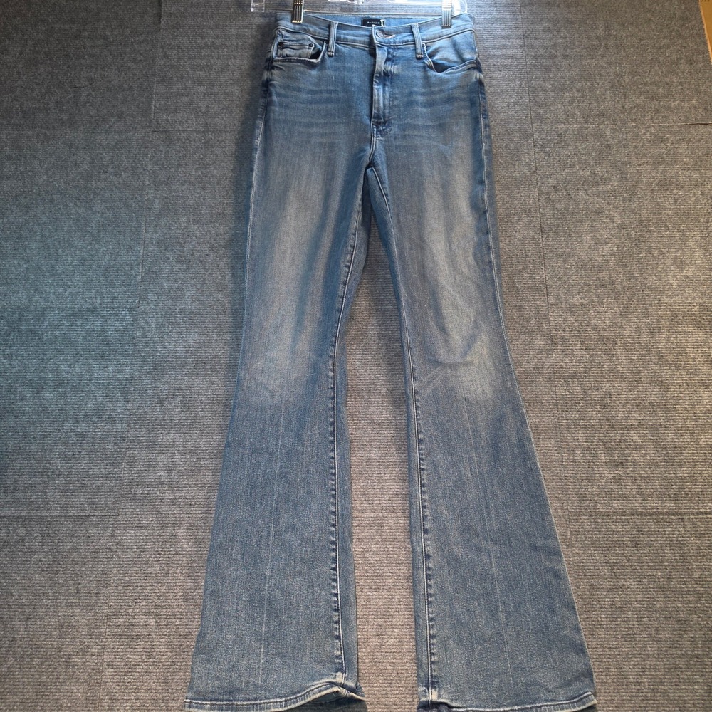 Mother Flare Jeans Women 26 Blue Good High Rise Stretch Denim Flare Leg